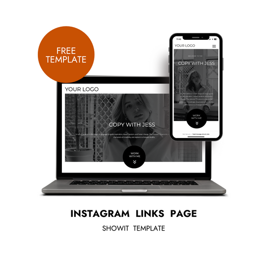 Free Instagram Links Page - Showit Website Template